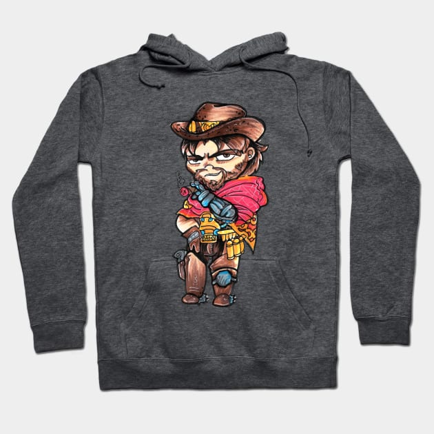 mccree chibi art Hoodie by Geeky Gimmicks